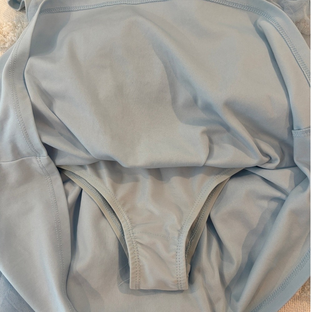 Disney Cinderella Tutu Costume Dress Light Blue Sparkle Leotard Dress Girls 5T - Picture 6 of 6